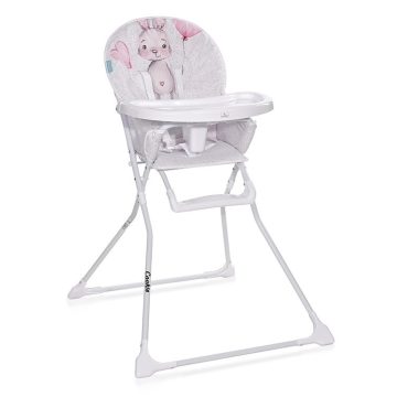 Lorelli Cookie fix etetőszék - Noble grey&pink rabbit 