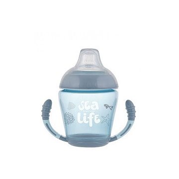   Canpol babies Toys szilikon itatópohár 230 ml 9hó+ - Sea life - Grey