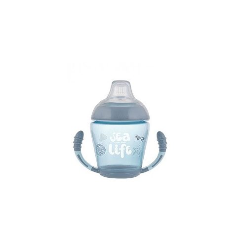 Canpol babies Toys szilikon itatópohár 230 ml 9hó+ - Sea life - Grey