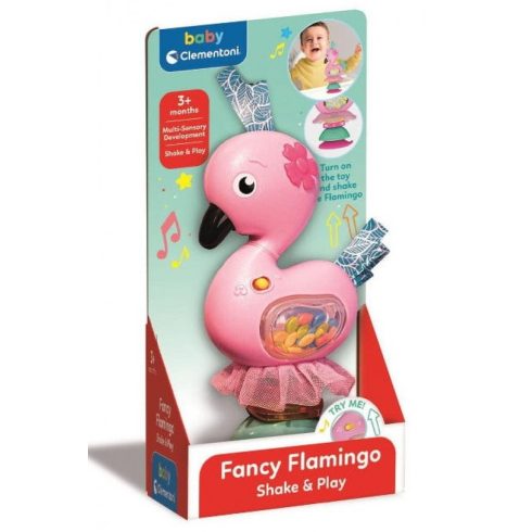 Clementoni Interaktív flamingó csörgő fénnyel és hanggal