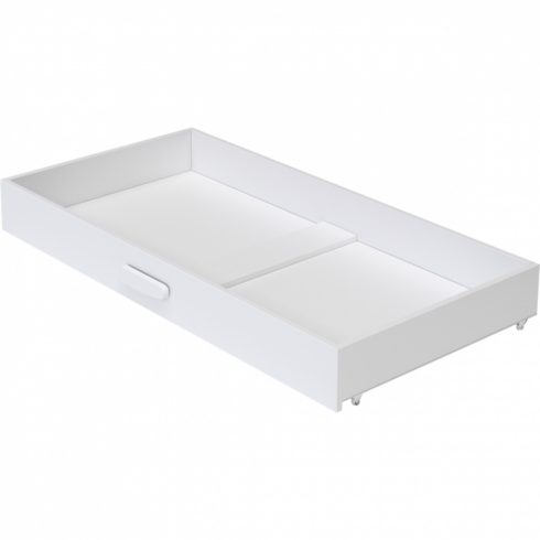 Baby Shop Basic gurulós ágyneműtartó 70*140 cm-es ágyhoz - bordázott fehér 