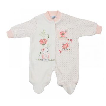 Hosszú ujjú plüss rugdalózó (62) - Barack/Macis