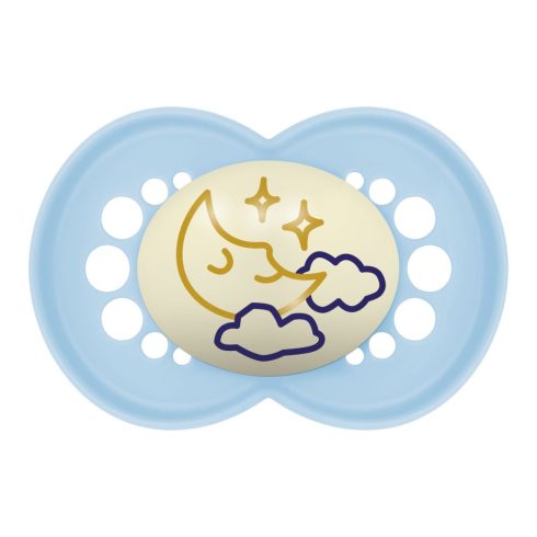 MAM Original Night 16 hó+ szilikon nyugtató cumi 2 db - kék róka/hold