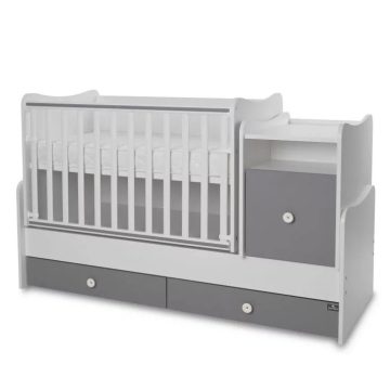 Lorelli Trend PLUS kombi ágy 70x165 - White Stone Grey ÚJ 