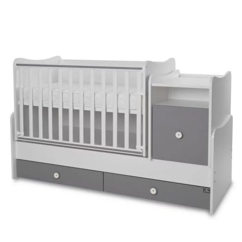 Lorelli Trend PLUS kombi ágy 70x165 - White Stone Grey ÚJ 