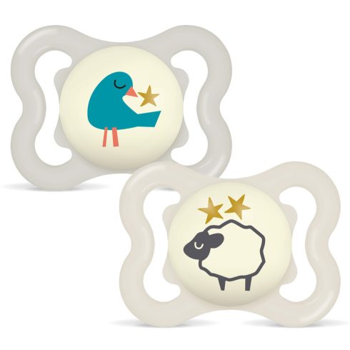 Mam Supreme Night 0-6 hó  szilikon nyugtató cumi 2 db - Unisex