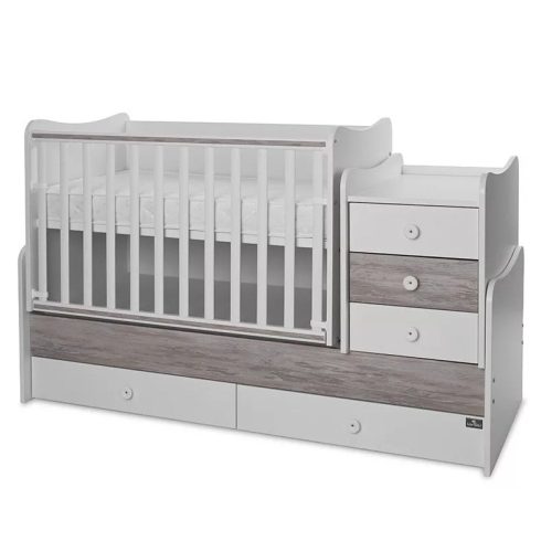 Lorelli Maxi Plus kombi ágy 70x160 - White & Artwood ÚJ