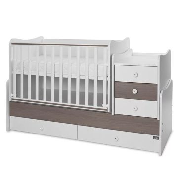 Lorelli Maxi Plus kombi ágy 70x160 - White & Caffe ÚJ