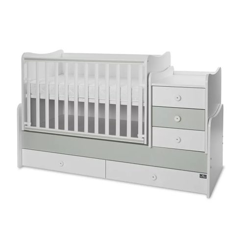 Lorelli Maxi Plus kombi ágy 70x160 - Milky & Milky Green ÚJ 