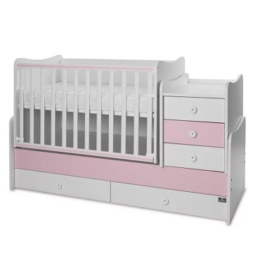   Lorelli Maxi Plus kombi ágy 70x160 - Orchid & Orchid Pink ÚJ