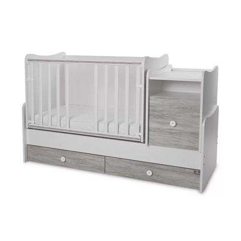 Lorelli Trend PLUS kombi ágy 70x165 - White & Artwood ÚJ 