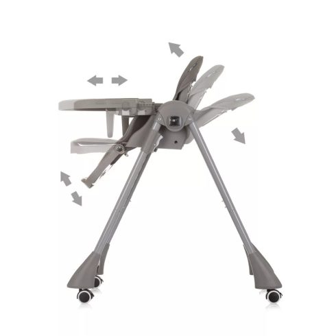 Chipolino Candy Shop multifunkciós etetőszék - Granite 