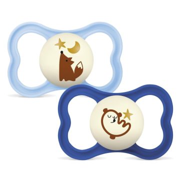 MAM Supreme Night 16+ szilikon nyugtató cumi 2 db - Fiú