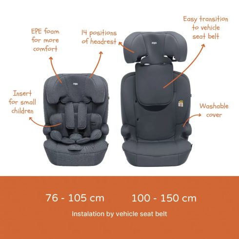 Zopa Alfa R129 gyerekülés 76-150cm -
Black