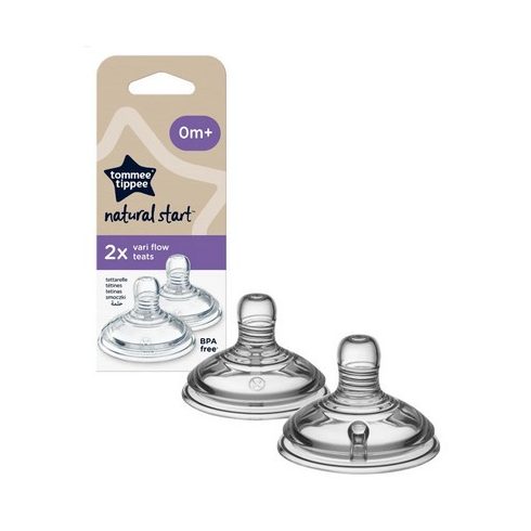 Tommee Tippee Natural Start 2db-os Változtatható átfolyású etetőcumi 0 hó+