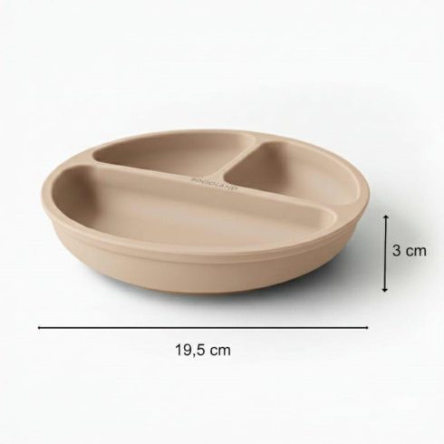 Bocioland szilikon osztott tányér tapadókoronggal  6m+ bézs