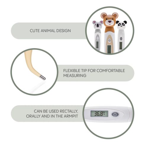 Zopa digitális lázmérő - flexibilis 30mp - panda