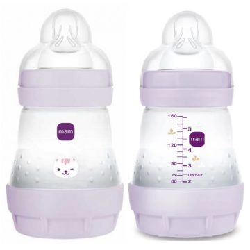 MAM Anti-Colic cumisüveg 160ml 0hó+ Lila Cica