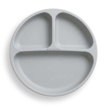   Bocioland szilikon osztott tányér tapadókoronggal  6m+ szürke