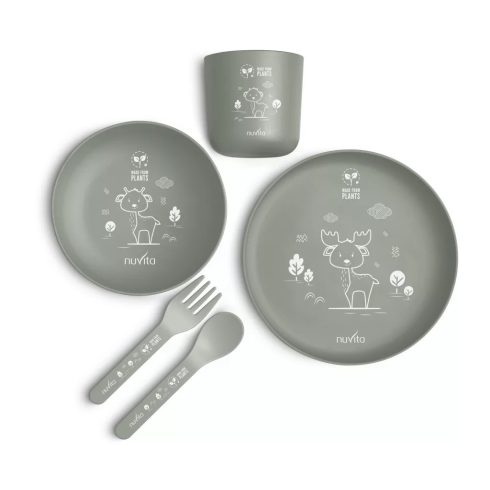 Nuvita étkészlet 5 részes - Sage Green 12 hó+