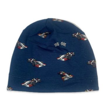 Minimanó Pamut sapka (42) - Versenyautó kék