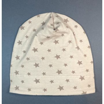 Minimanó Pamut sapka (44) - Csillag bézs