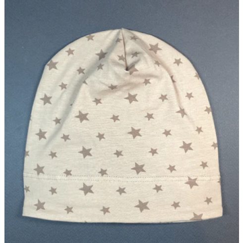 Minimanó Pamut sapka (44) - Csillag bézs