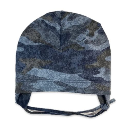 Minimanó Pamut kötős sapka (50) - Kék Terepmintás