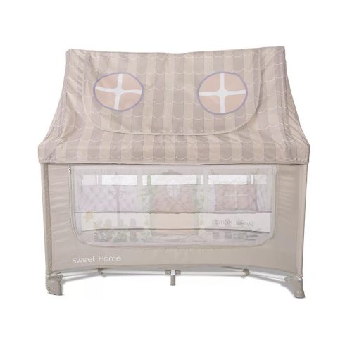 Lorelli Sweet Home 2, multifunkciós utazóágy tetővel - Beige 