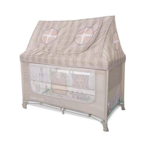 Lorelli Sweet Home 2, multifunkciós utazóágy tetővel - Beige 