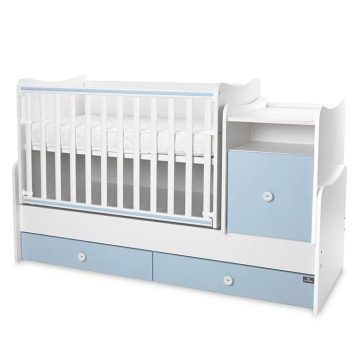 Lorelli Trend PLUS kombi ágy 70x165 - White Baby Blue