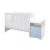 Lorelli Trend PLUS kombi ágy 70x165 - White Baby Blue