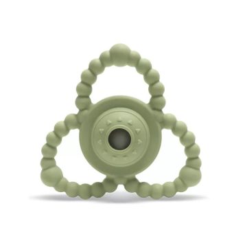   Lorelli Természetes szilikon csörgő-rágóka - Fresh Green 