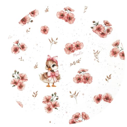 Baby Shop ágynemű huzat 100*135cm - rózsaszín kacsa