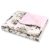 Baby Shop Minky-vászon takaró 75*100 cm  - Baba állatok rózsaszín 