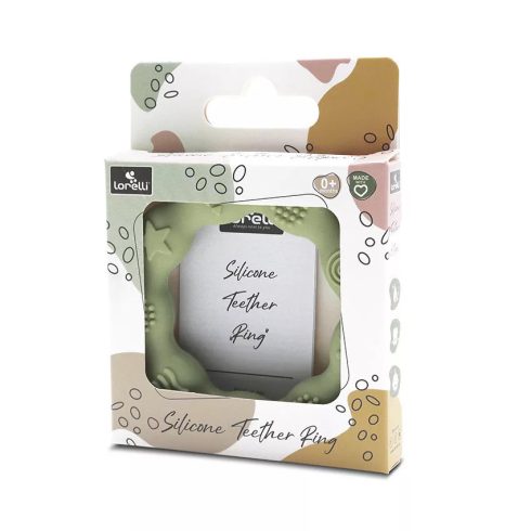 Lorelli Természetes szilikon rágóka karika - Fresh Green 
