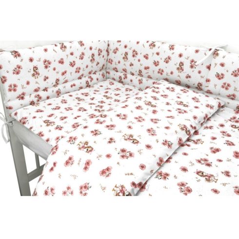 Baby Shop 3 részes ágynemű garnitúra - rózsaszín kacsa 