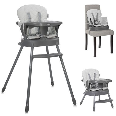 Lorelli Siesta 3az1-ben fix etetőszék - Grey Leather