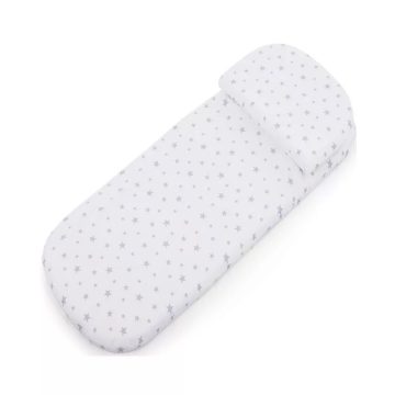 Chipolino matrac mózeskosárba 78x31x2 cm - Grey Stars