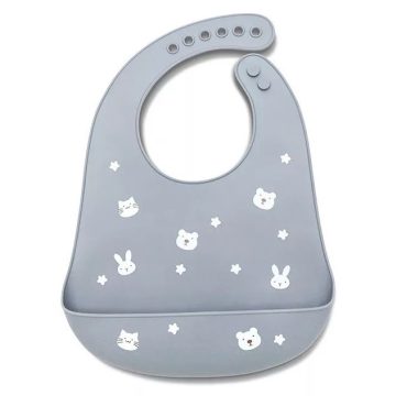 Lorelli szilikon előke - grey 