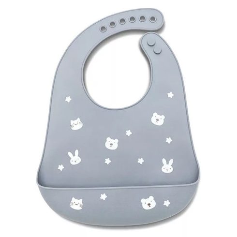 Lorelli szilikon előke - grey 