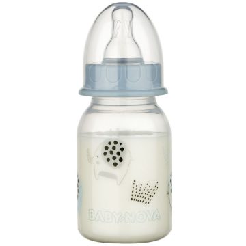 Baby-Nova cumisüveg 120 ml szilikon cumival S-es - elefánt