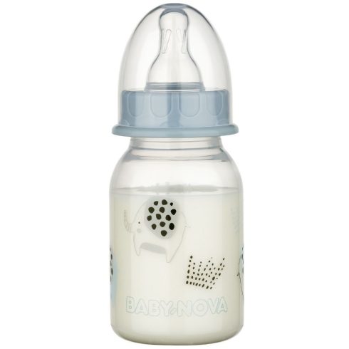 Baby-Nova cumisüveg 120 ml szilikon cumival S-es - elefánt