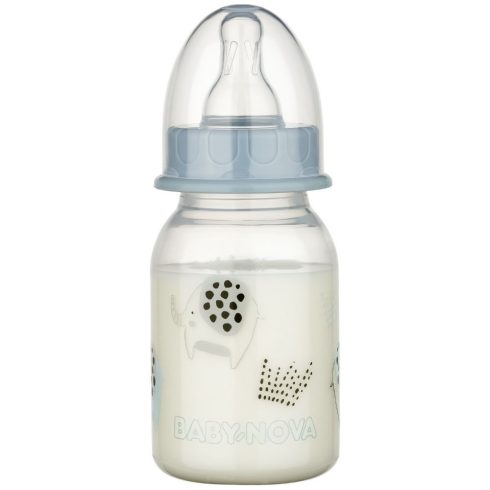 Baby-Nova cumisüveg 120 ml szilikon cumival S-es - elefánt