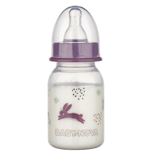 Baby-Nova cumisüveg 120 ml szilikon cumival S-es - nyuszi 