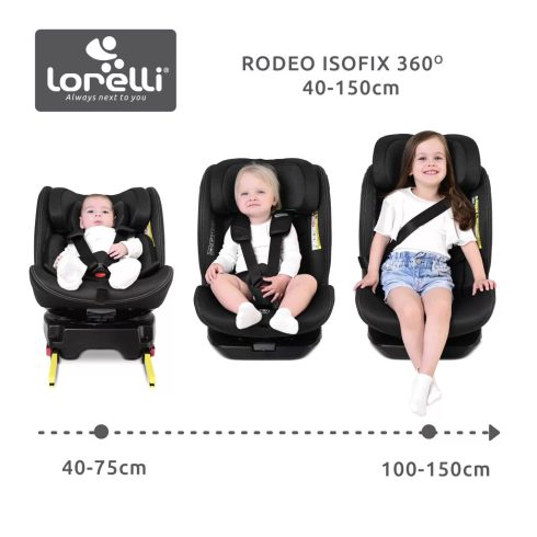 Lorelli Rodeo 360 isofix autósülés 40-150cm - Grey 