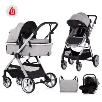   Chipolino Vista 3:1 babakocsi mózessé alakítható sportrésszel - Cloud grey