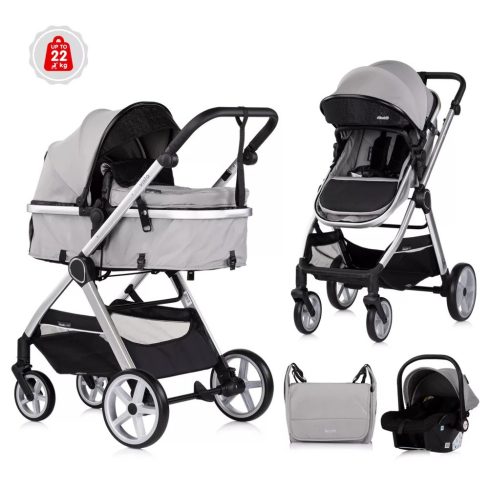 Chipolino Vista 3:1 babakocsi mózessé alakítható sportrésszel - Cloud grey