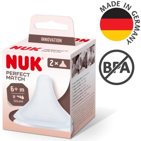 Nuk Perfect Match szilikon etetőcumi 6+hó 2 db - U méret