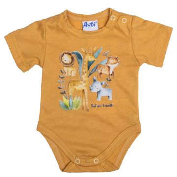 Rövid ujjú baba body Szafari mintával (50)